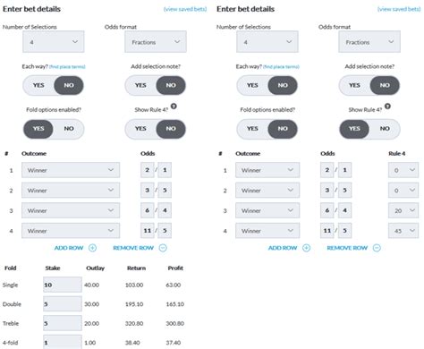 free bet calculator rule 4|Bet Calculator .